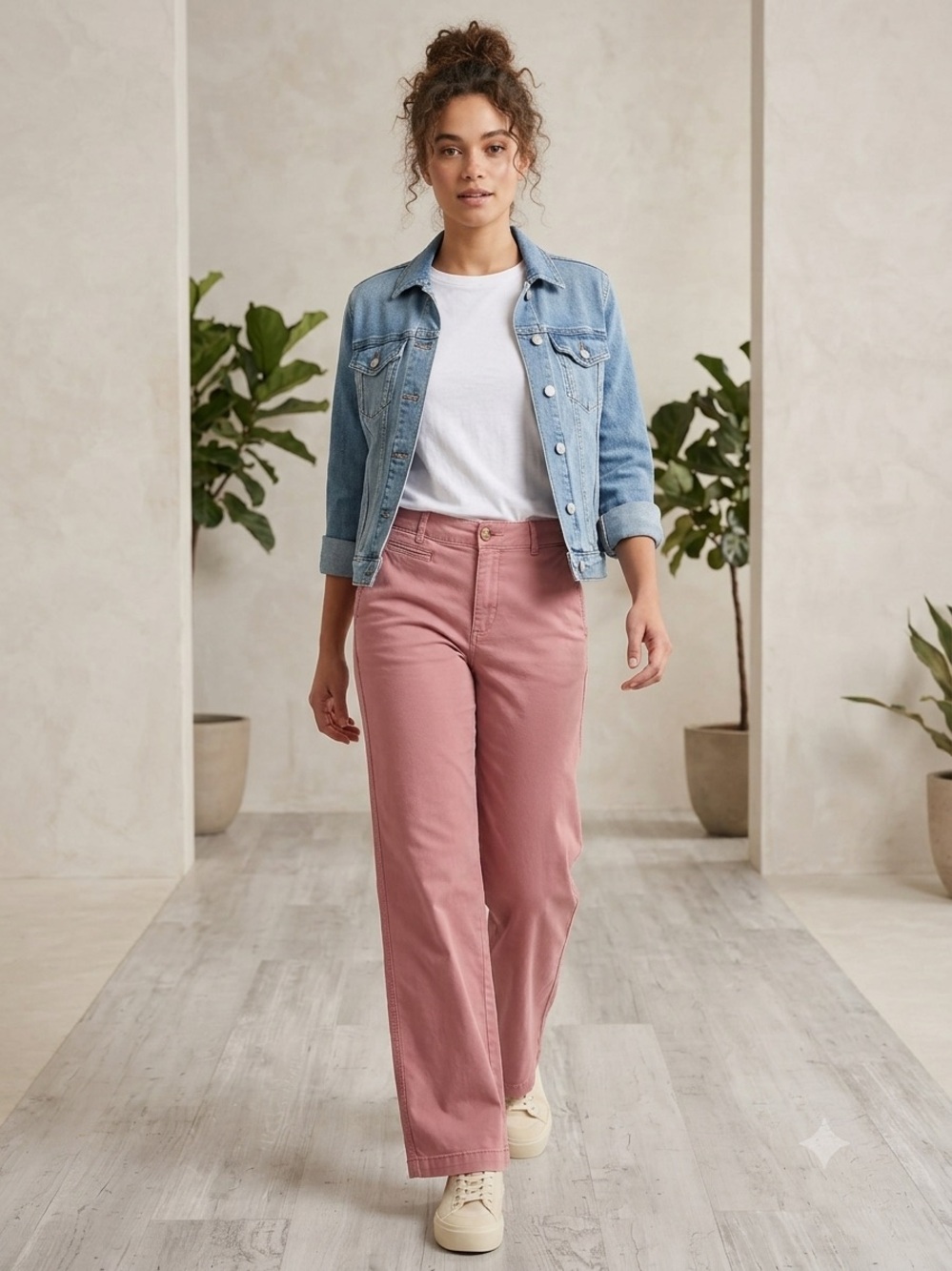 LOFT Wide-Leg Pants in Dusty Rose